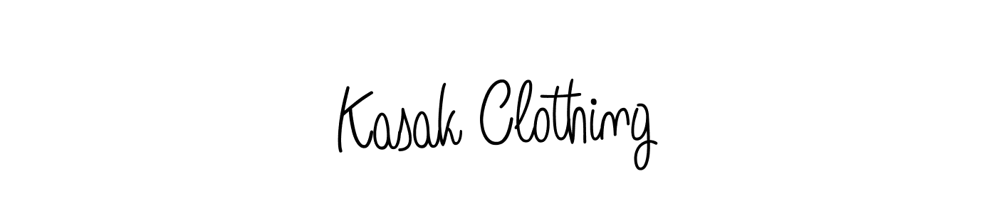 Design your own signature with our free online signature maker. With this signature software, you can create a handwritten (Angelique-Rose-font-FFP) signature for name Kasak Clothing. Kasak Clothing signature style 5 images and pictures png