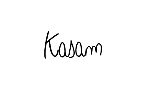 Make a beautiful signature design for name Kasam. With this signature (Angelique-Rose-font-FFP) style, you can create a handwritten signature for free. Kasam signature style 5 images and pictures png