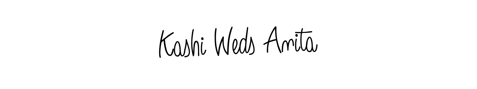 Also we have Kashi Weds Anita name is the best signature style. Create professional handwritten signature collection using Angelique-Rose-font-FFP autograph style. Kashi Weds Anita signature style 5 images and pictures png