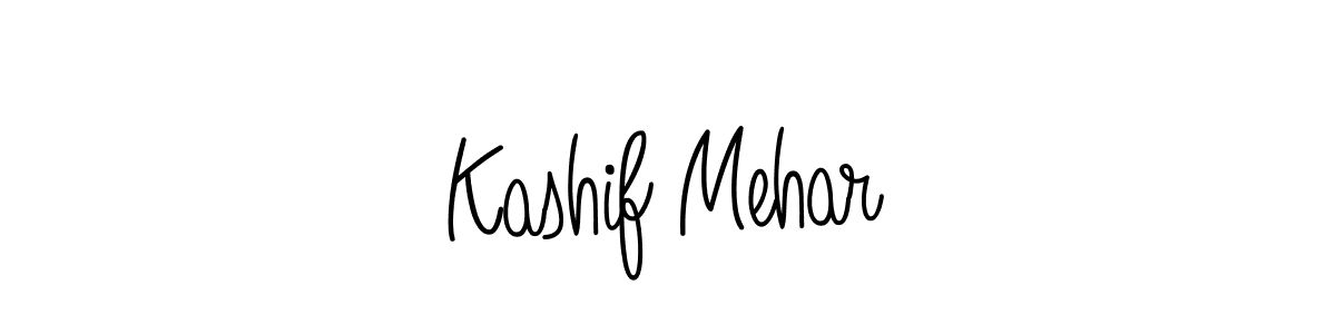 Make a beautiful signature design for name Kashif Mehar. With this signature (Angelique-Rose-font-FFP) style, you can create a handwritten signature for free. Kashif Mehar signature style 5 images and pictures png