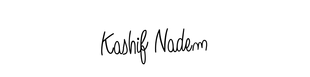 How to make Kashif Nadem name signature. Use Angelique-Rose-font-FFP style for creating short signs online. This is the latest handwritten sign. Kashif Nadem signature style 5 images and pictures png
