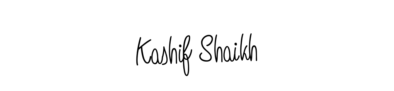 Design your own signature with our free online signature maker. With this signature software, you can create a handwritten (Angelique-Rose-font-FFP) signature for name Kashif Shaikh. Kashif Shaikh signature style 5 images and pictures png