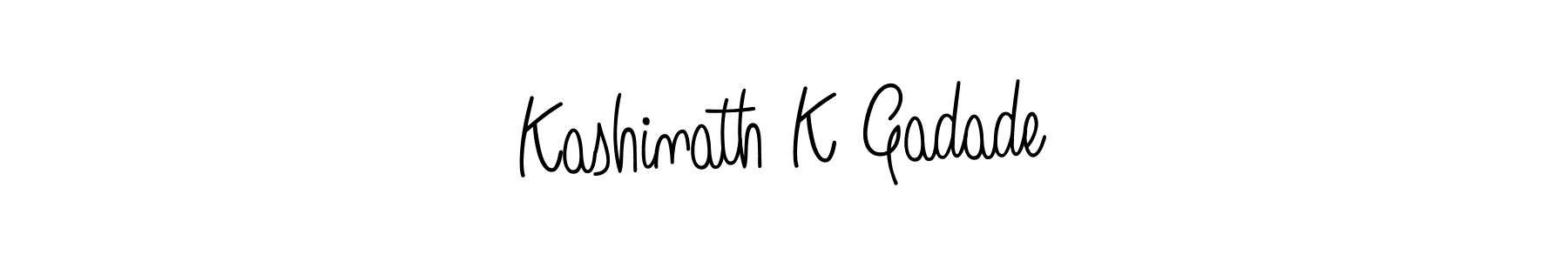 Design your own signature with our free online signature maker. With this signature software, you can create a handwritten (Angelique-Rose-font-FFP) signature for name Kashinath K Gadade. Kashinath K Gadade signature style 5 images and pictures png