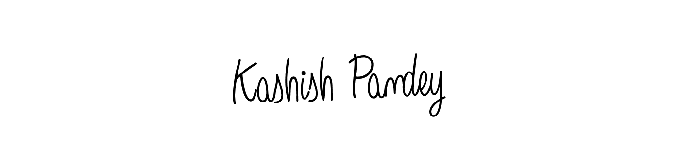 How to make Kashish Pandey name signature. Use Angelique-Rose-font-FFP style for creating short signs online. This is the latest handwritten sign. Kashish Pandey signature style 5 images and pictures png