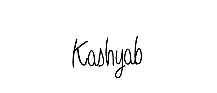 How to Draw Kashyab signature style? Angelique-Rose-font-FFP is a latest design signature styles for name Kashyab. Kashyab signature style 5 images and pictures png