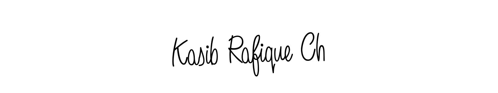 Make a beautiful signature design for name Kasib Rafique Ch. With this signature (Angelique-Rose-font-FFP) style, you can create a handwritten signature for free. Kasib Rafique Ch signature style 5 images and pictures png