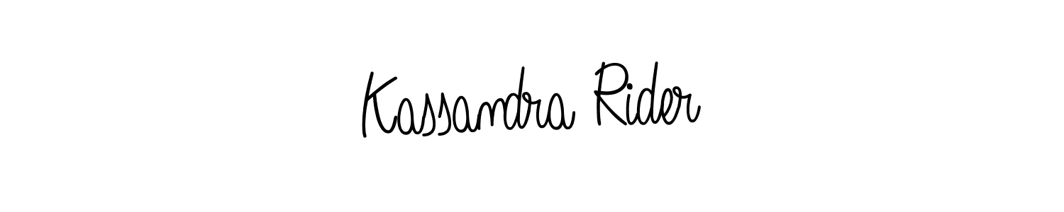 Make a beautiful signature design for name Kassandra Rider. With this signature (Angelique-Rose-font-FFP) style, you can create a handwritten signature for free. Kassandra Rider signature style 5 images and pictures png