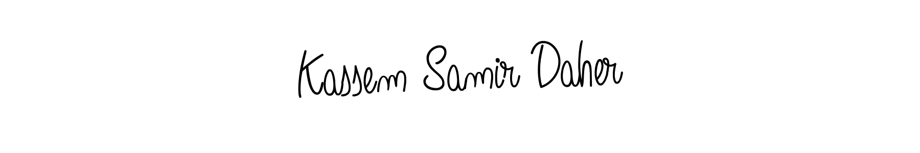 Angelique-Rose-font-FFP is a professional signature style that is perfect for those who want to add a touch of class to their signature. It is also a great choice for those who want to make their signature more unique. Get Kassem Samir Daher name to fancy signature for free. Kassem Samir Daher signature style 5 images and pictures png