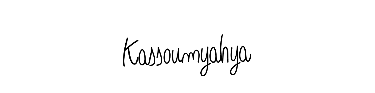 Design your own signature with our free online signature maker. With this signature software, you can create a handwritten (Angelique-Rose-font-FFP) signature for name Kassoumyahya. Kassoumyahya signature style 5 images and pictures png