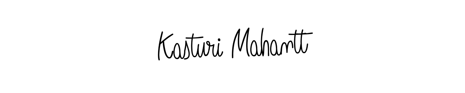 How to make Kasturi Mahantt name signature. Use Angelique-Rose-font-FFP style for creating short signs online. This is the latest handwritten sign. Kasturi Mahantt signature style 5 images and pictures png