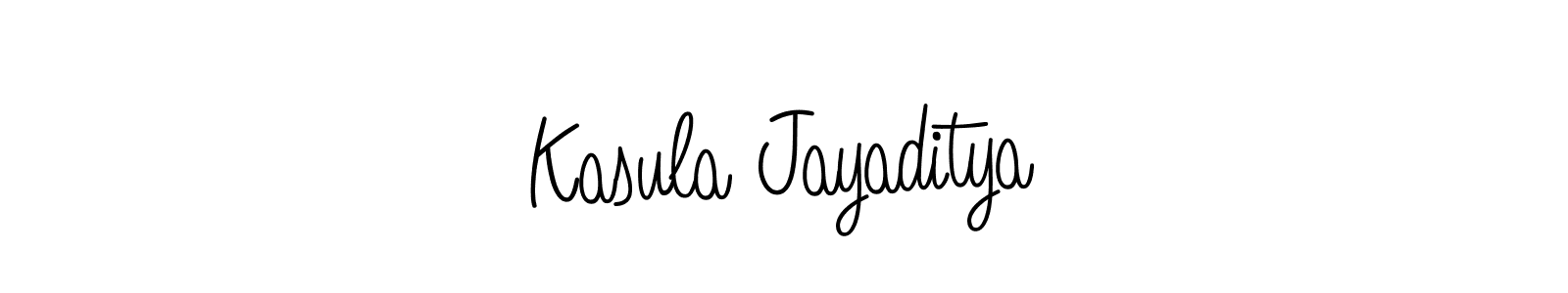 Make a beautiful signature design for name Kasula Jayaditya. With this signature (Angelique-Rose-font-FFP) style, you can create a handwritten signature for free. Kasula Jayaditya signature style 5 images and pictures png
