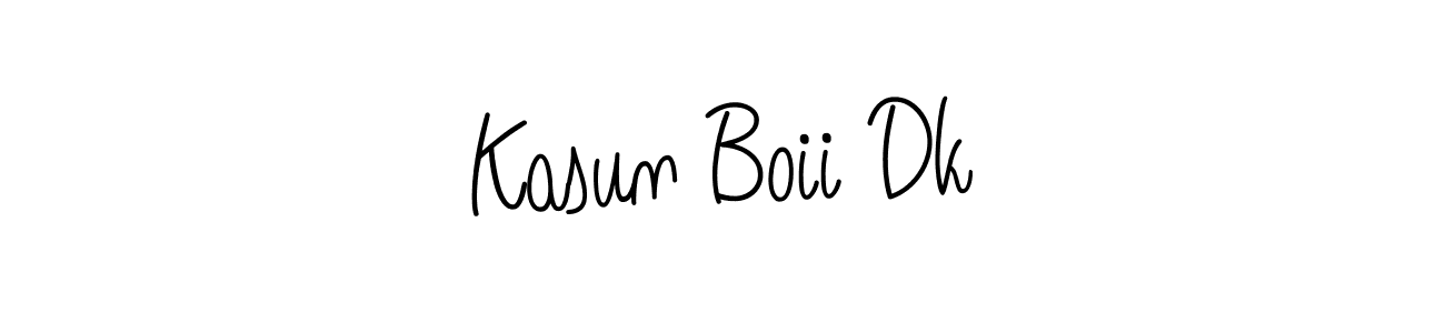 Use a signature maker to create a handwritten signature online. With this signature software, you can design (Angelique-Rose-font-FFP) your own signature for name Kasun Boii Dk. Kasun Boii Dk signature style 5 images and pictures png