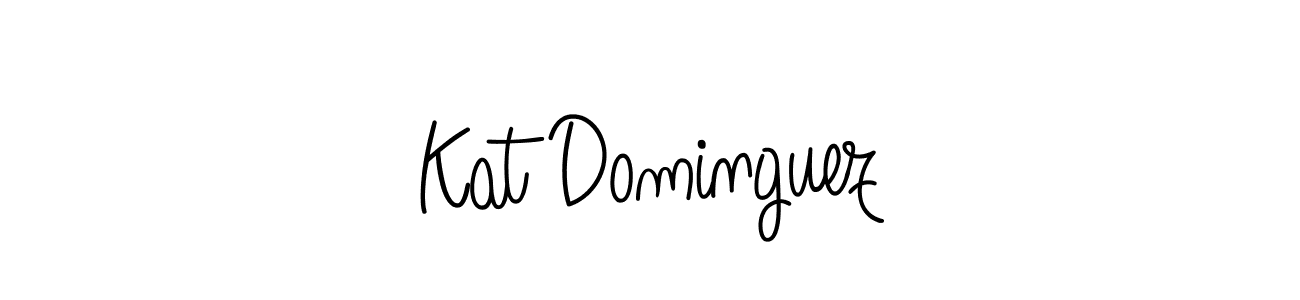 The best way (Angelique-Rose-font-FFP) to make a short signature is to pick only two or three words in your name. The name Kat Dominguez include a total of six letters. For converting this name. Kat Dominguez signature style 5 images and pictures png