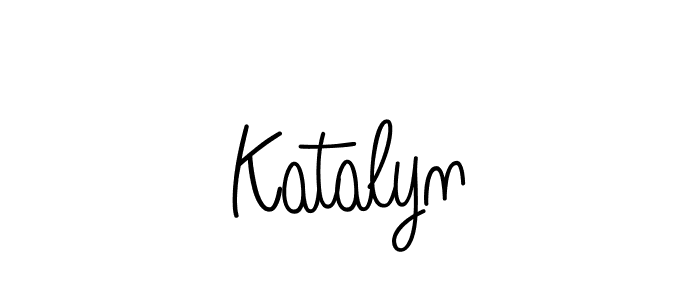 Design your own signature with our free online signature maker. With this signature software, you can create a handwritten (Angelique-Rose-font-FFP) signature for name Katalyn. Katalyn signature style 5 images and pictures png