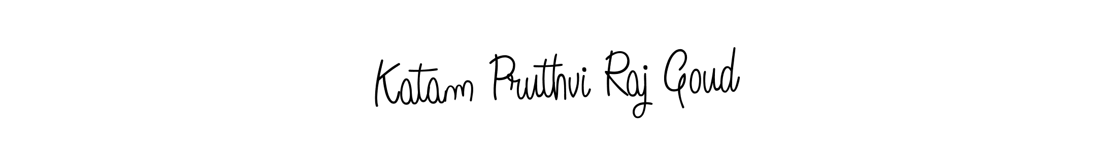 Katam Pruthvi Raj Goud stylish signature style. Best Handwritten Sign (Angelique-Rose-font-FFP) for my name. Handwritten Signature Collection Ideas for my name Katam Pruthvi Raj Goud. Katam Pruthvi Raj Goud signature style 5 images and pictures png