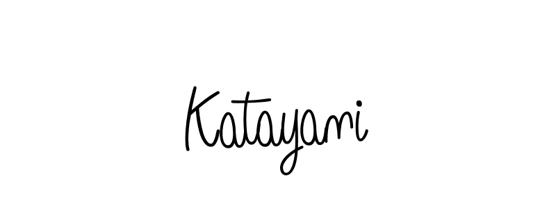 Use a signature maker to create a handwritten signature online. With this signature software, you can design (Angelique-Rose-font-FFP) your own signature for name Katayani. Katayani signature style 5 images and pictures png
