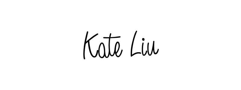 Kate Liu stylish signature style. Best Handwritten Sign (Angelique-Rose-font-FFP) for my name. Handwritten Signature Collection Ideas for my name Kate Liu. Kate Liu signature style 5 images and pictures png