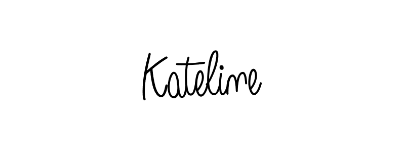 Use a signature maker to create a handwritten signature online. With this signature software, you can design (Angelique-Rose-font-FFP) your own signature for name Kateline. Kateline signature style 5 images and pictures png