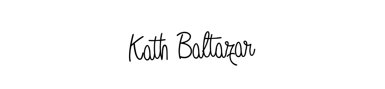 Design your own signature with our free online signature maker. With this signature software, you can create a handwritten (Angelique-Rose-font-FFP) signature for name Kath Baltazar. Kath Baltazar signature style 5 images and pictures png