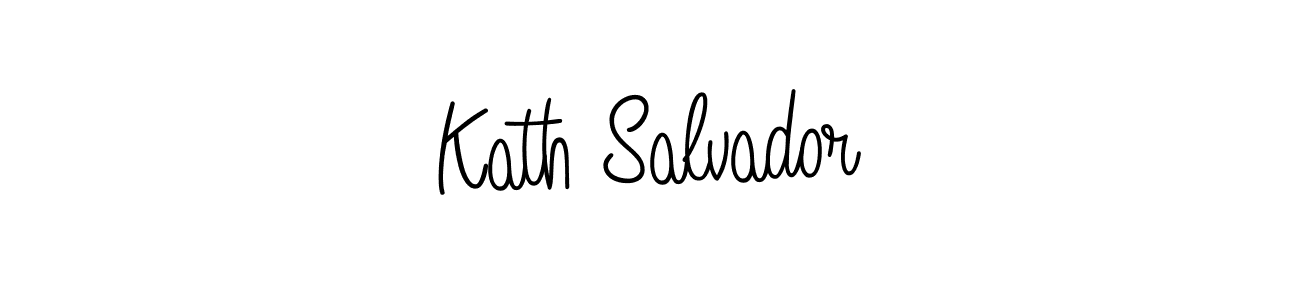 Kath Salvador stylish signature style. Best Handwritten Sign (Angelique-Rose-font-FFP) for my name. Handwritten Signature Collection Ideas for my name Kath Salvador. Kath Salvador signature style 5 images and pictures png