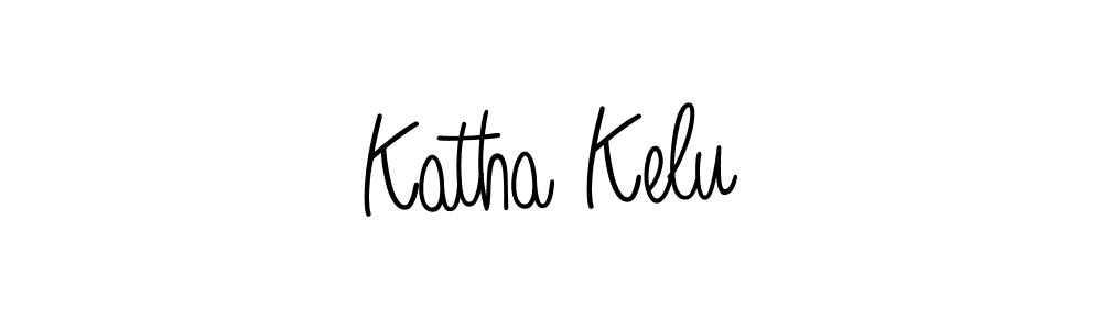 Katha Kelu stylish signature style. Best Handwritten Sign (Angelique-Rose-font-FFP) for my name. Handwritten Signature Collection Ideas for my name Katha Kelu. Katha Kelu signature style 5 images and pictures png