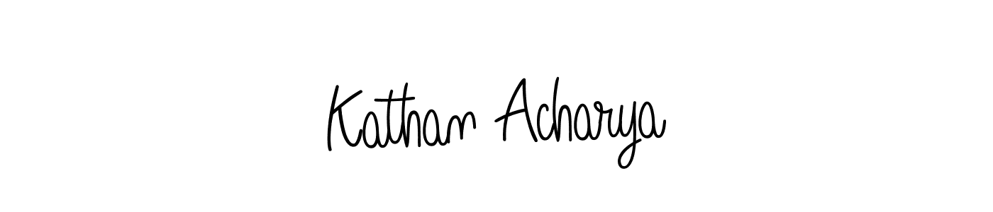 Make a beautiful signature design for name Kathan Acharya. Use this online signature maker to create a handwritten signature for free. Kathan Acharya signature style 5 images and pictures png