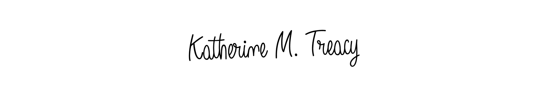 Katherine M. Treacy stylish signature style. Best Handwritten Sign (Angelique-Rose-font-FFP) for my name. Handwritten Signature Collection Ideas for my name Katherine M. Treacy. Katherine M. Treacy signature style 5 images and pictures png