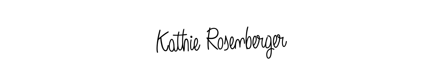 You should practise on your own different ways (Angelique-Rose-font-FFP) to write your name (Kathie Rosenberger) in signature. don't let someone else do it for you. Kathie Rosenberger signature style 5 images and pictures png