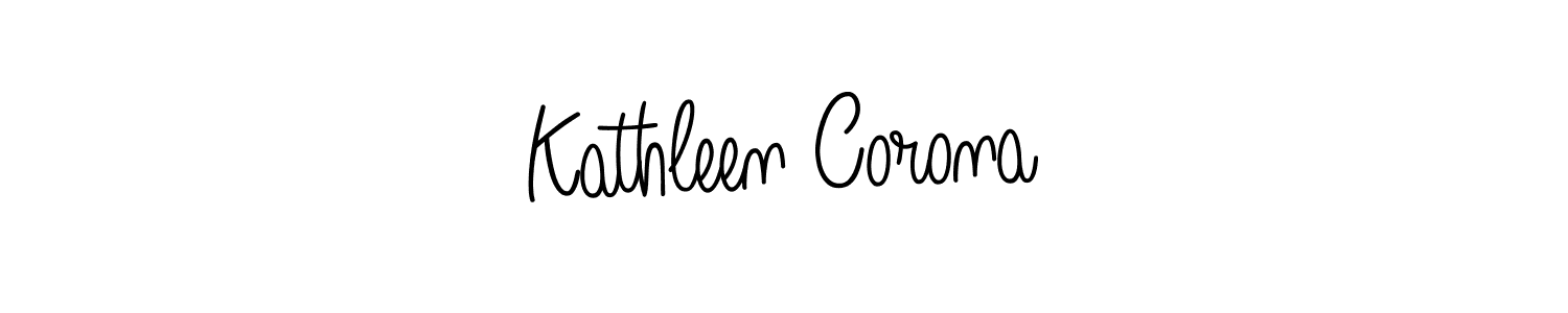 Design your own signature with our free online signature maker. With this signature software, you can create a handwritten (Angelique-Rose-font-FFP) signature for name Kathleen Corona. Kathleen Corona signature style 5 images and pictures png