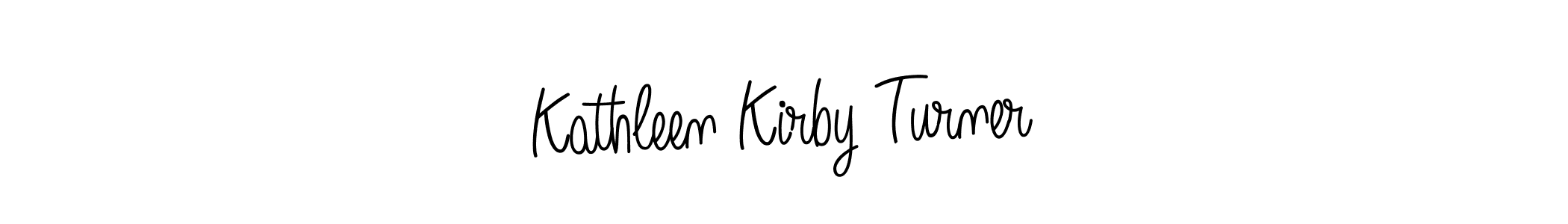 Kathleen Kirby Turner stylish signature style. Best Handwritten Sign (Angelique-Rose-font-FFP) for my name. Handwritten Signature Collection Ideas for my name Kathleen Kirby Turner. Kathleen Kirby Turner signature style 5 images and pictures png