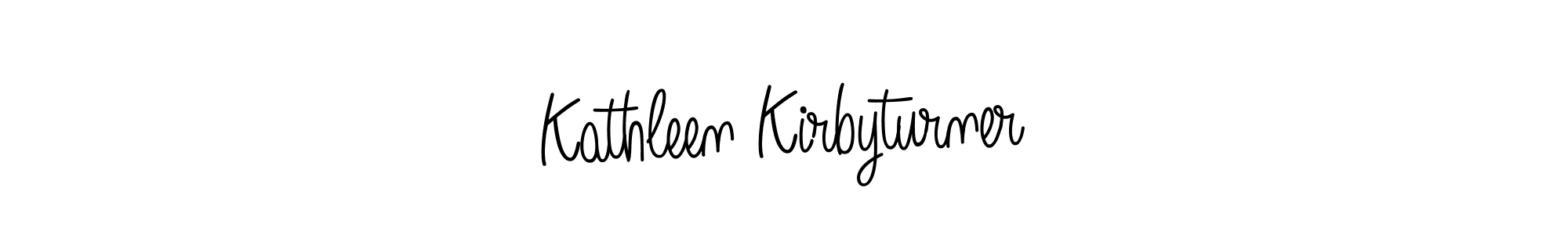 Design your own signature with our free online signature maker. With this signature software, you can create a handwritten (Angelique-Rose-font-FFP) signature for name Kathleen Kirbyturner. Kathleen Kirbyturner signature style 5 images and pictures png