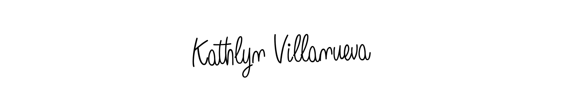 Design your own signature with our free online signature maker. With this signature software, you can create a handwritten (Angelique-Rose-font-FFP) signature for name Kathlyn Villanueva. Kathlyn Villanueva signature style 5 images and pictures png