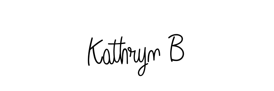 Design your own signature with our free online signature maker. With this signature software, you can create a handwritten (Angelique-Rose-font-FFP) signature for name Kathryn B. Kathryn B signature style 5 images and pictures png