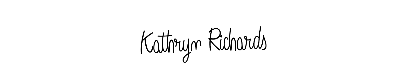 Use a signature maker to create a handwritten signature online. With this signature software, you can design (Angelique-Rose-font-FFP) your own signature for name Kathryn Richards. Kathryn Richards signature style 5 images and pictures png