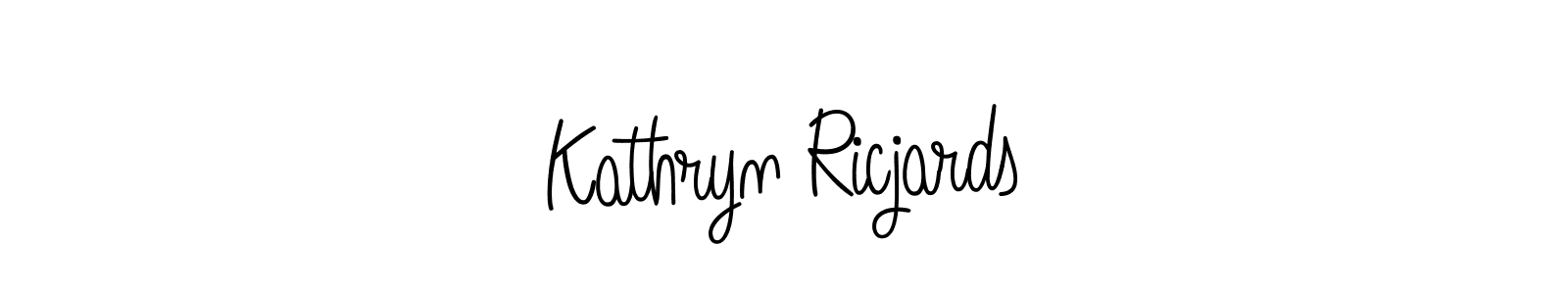 Create a beautiful signature design for name Kathryn Ricjards. With this signature (Angelique-Rose-font-FFP) fonts, you can make a handwritten signature for free. Kathryn Ricjards signature style 5 images and pictures png