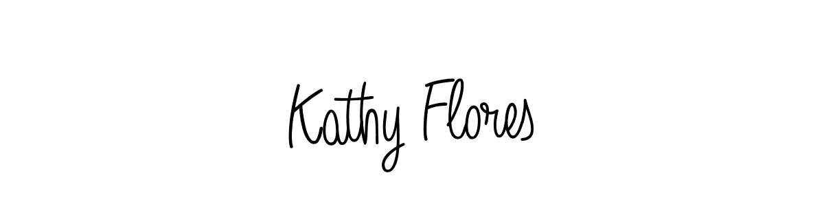 Design your own signature with our free online signature maker. With this signature software, you can create a handwritten (Angelique-Rose-font-FFP) signature for name Kathy Flores. Kathy Flores signature style 5 images and pictures png