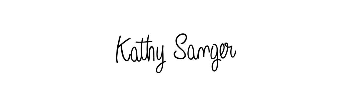 Make a beautiful signature design for name Kathy Sanger. With this signature (Angelique-Rose-font-FFP) style, you can create a handwritten signature for free. Kathy Sanger signature style 5 images and pictures png