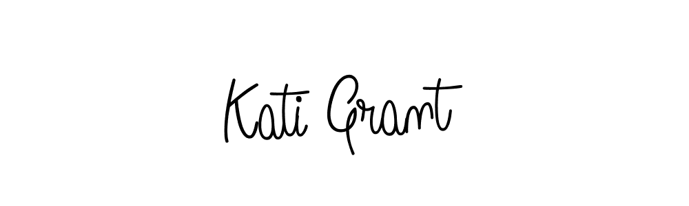 You should practise on your own different ways (Angelique-Rose-font-FFP) to write your name (Kati Grant) in signature. don't let someone else do it for you. Kati Grant signature style 5 images and pictures png