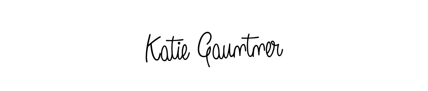 Katie Gauntner stylish signature style. Best Handwritten Sign (Angelique-Rose-font-FFP) for my name. Handwritten Signature Collection Ideas for my name Katie Gauntner. Katie Gauntner signature style 5 images and pictures png