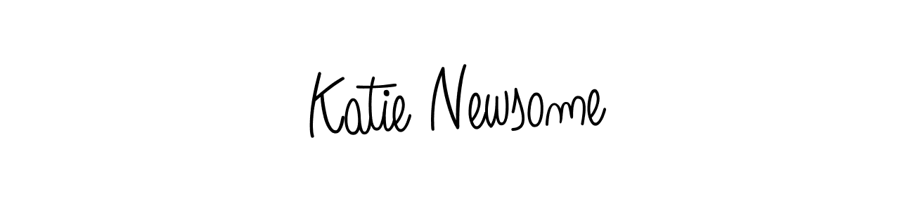 The best way (Angelique-Rose-font-FFP) to make a short signature is to pick only two or three words in your name. The name Katie Newsome include a total of six letters. For converting this name. Katie Newsome signature style 5 images and pictures png