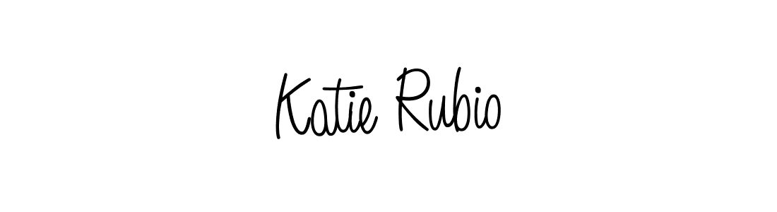 Katie Rubio stylish signature style. Best Handwritten Sign (Angelique-Rose-font-FFP) for my name. Handwritten Signature Collection Ideas for my name Katie Rubio. Katie Rubio signature style 5 images and pictures png