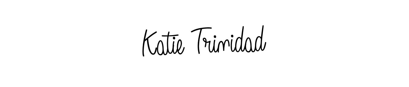 How to make Katie Trinidad name signature. Use Angelique-Rose-font-FFP style for creating short signs online. This is the latest handwritten sign. Katie Trinidad signature style 5 images and pictures png