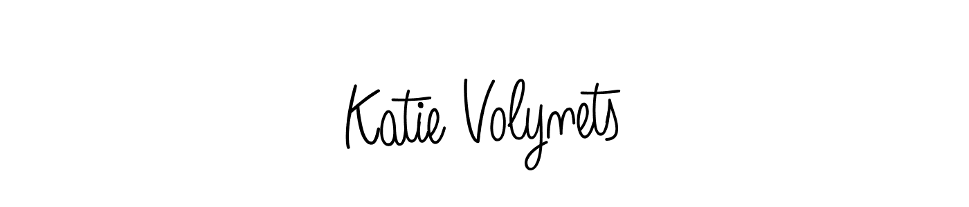 Create a beautiful signature design for name Katie Volynets. With this signature (Angelique-Rose-font-FFP) fonts, you can make a handwritten signature for free. Katie Volynets signature style 5 images and pictures png