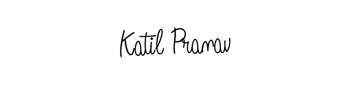 You should practise on your own different ways (Angelique-Rose-font-FFP) to write your name (Katil Pranav) in signature. don't let someone else do it for you. Katil Pranav signature style 5 images and pictures png