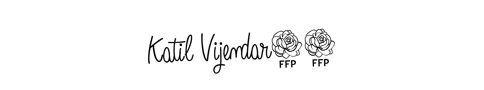 Design your own signature with our free online signature maker. With this signature software, you can create a handwritten (Angelique-Rose-font-FFP) signature for name Katil Vijendar01. Katil Vijendar01 signature style 5 images and pictures png