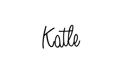 Make a beautiful signature design for name Katle. With this signature (Angelique-Rose-font-FFP) style, you can create a handwritten signature for free. Katle signature style 5 images and pictures png