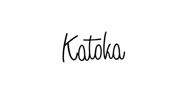 Use a signature maker to create a handwritten signature online. With this signature software, you can design (Angelique-Rose-font-FFP) your own signature for name Katoka. Katoka signature style 5 images and pictures png