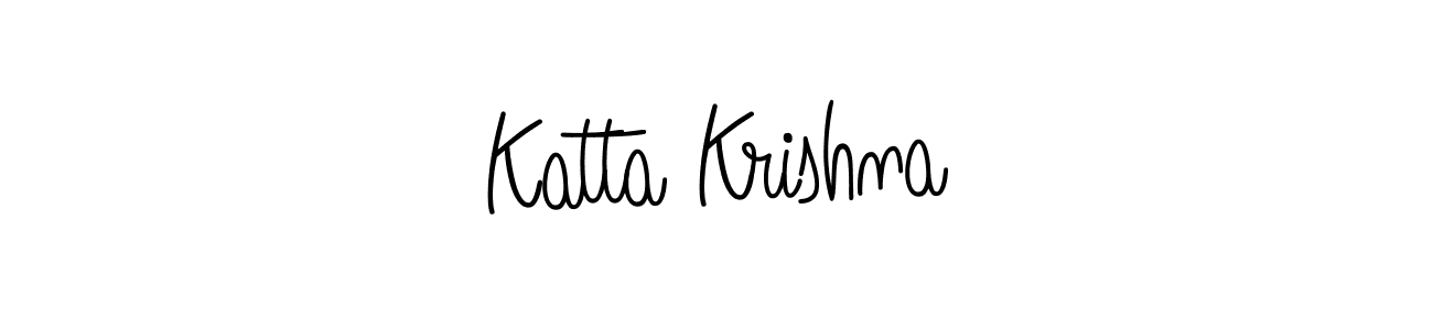 Katta Krishna stylish signature style. Best Handwritten Sign (Angelique-Rose-font-FFP) for my name. Handwritten Signature Collection Ideas for my name Katta Krishna. Katta Krishna signature style 5 images and pictures png