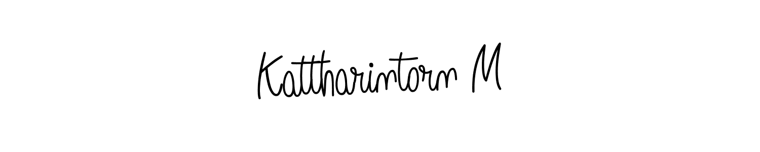 Make a beautiful signature design for name Kattharintorn M. With this signature (Angelique-Rose-font-FFP) style, you can create a handwritten signature for free. Kattharintorn M signature style 5 images and pictures png