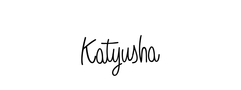 Use a signature maker to create a handwritten signature online. With this signature software, you can design (Angelique-Rose-font-FFP) your own signature for name Katyusha. Katyusha signature style 5 images and pictures png